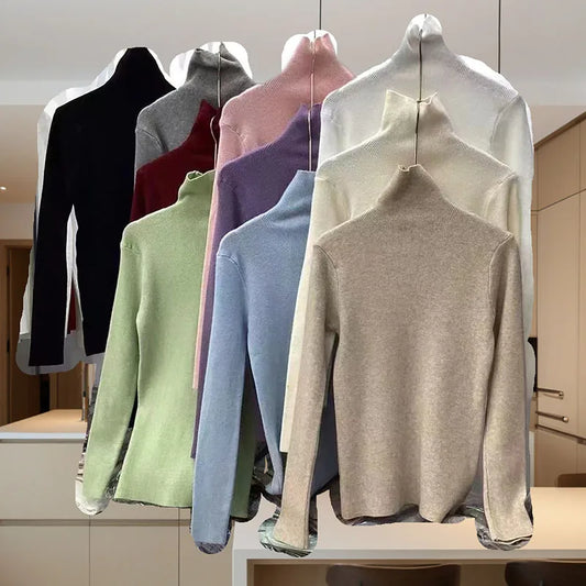 Women's Knitted Turtleneck Sweaters