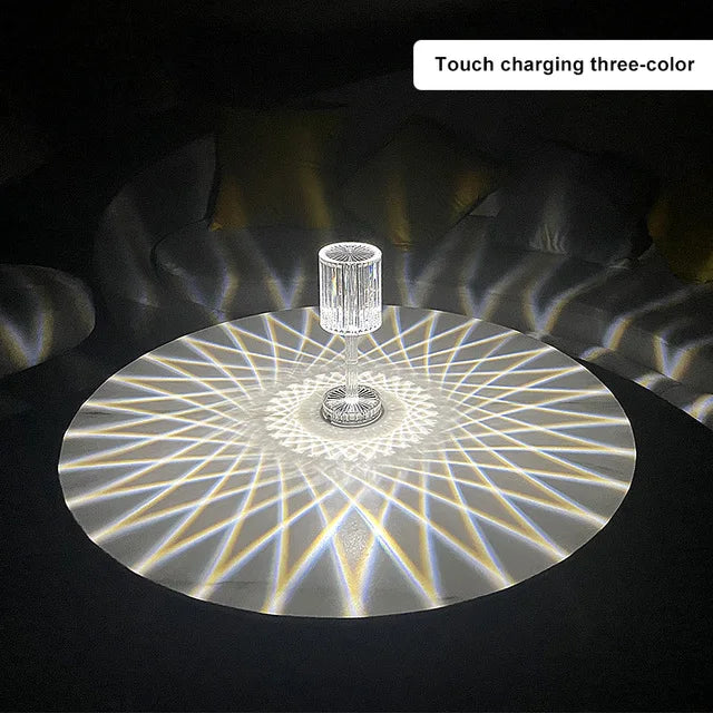 Crystal Table Lamp Touch Remote Control Night Lamp Rechargeable Home Decor Lighti Decoration