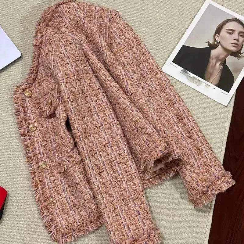 Pink Tweed Jacket for Women