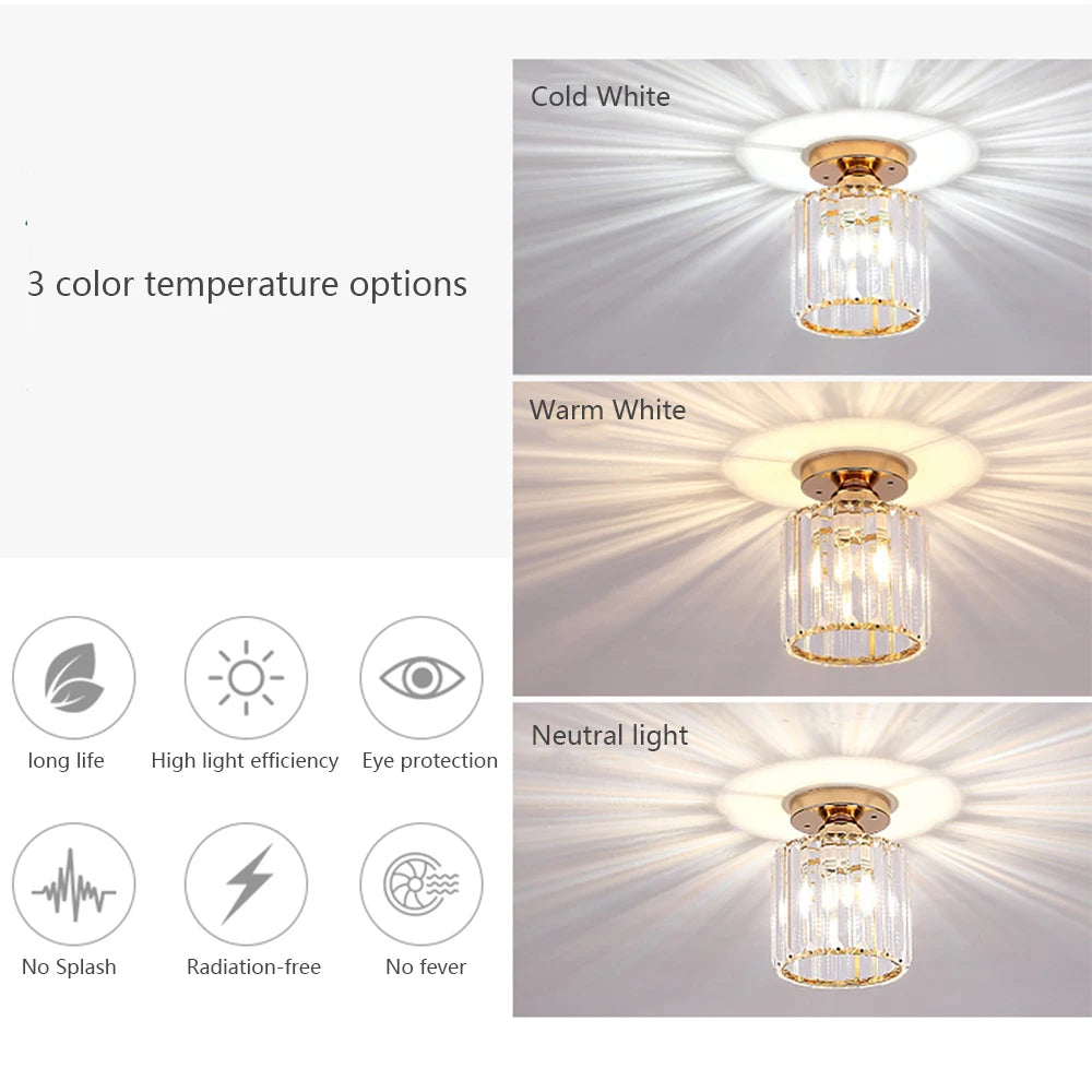 Ceiling Lamp Luxur Balcony Aisle Lamp Home Foyer Track Light Ki