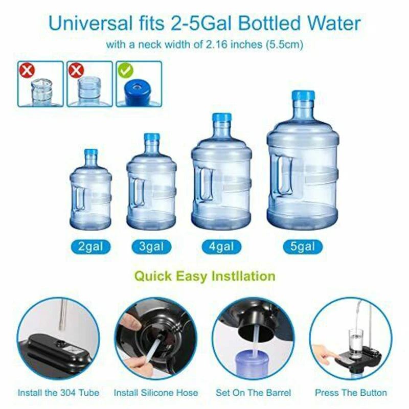 Electric Water Gallon Pump Automatic Water Bottle Dispenser