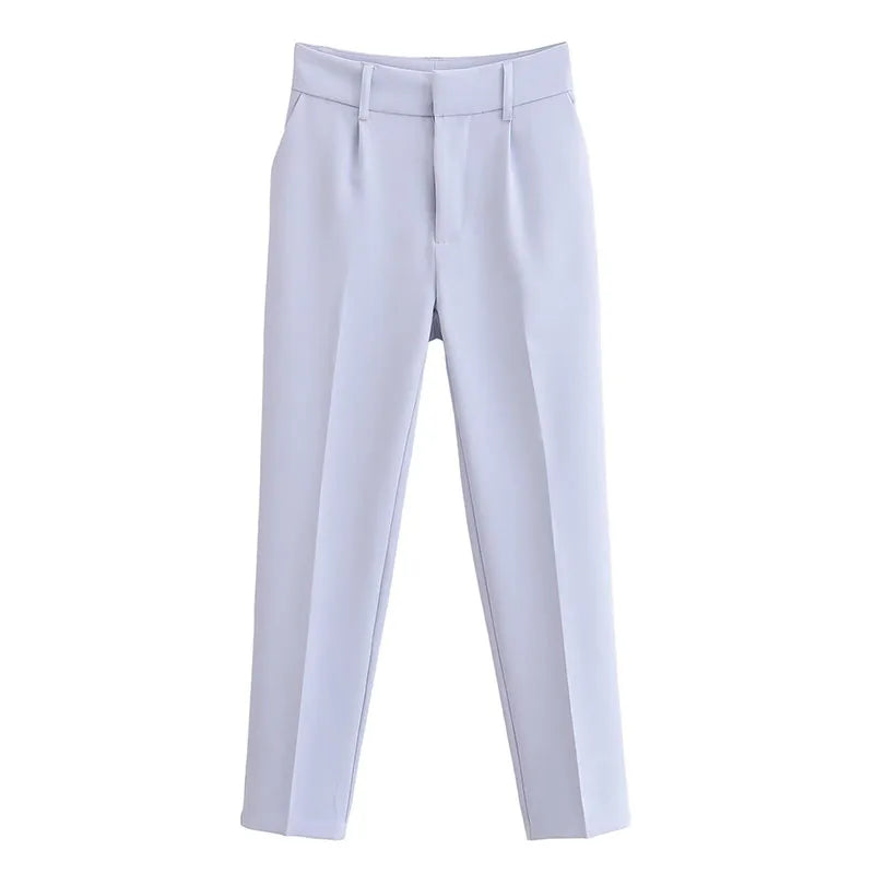 Solid Color All-Match Women's Suit Pants