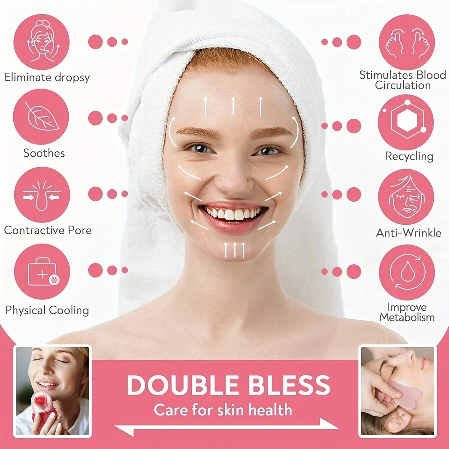 Silicone Ice Face Roller Facial Cube Roller Trays Beauty