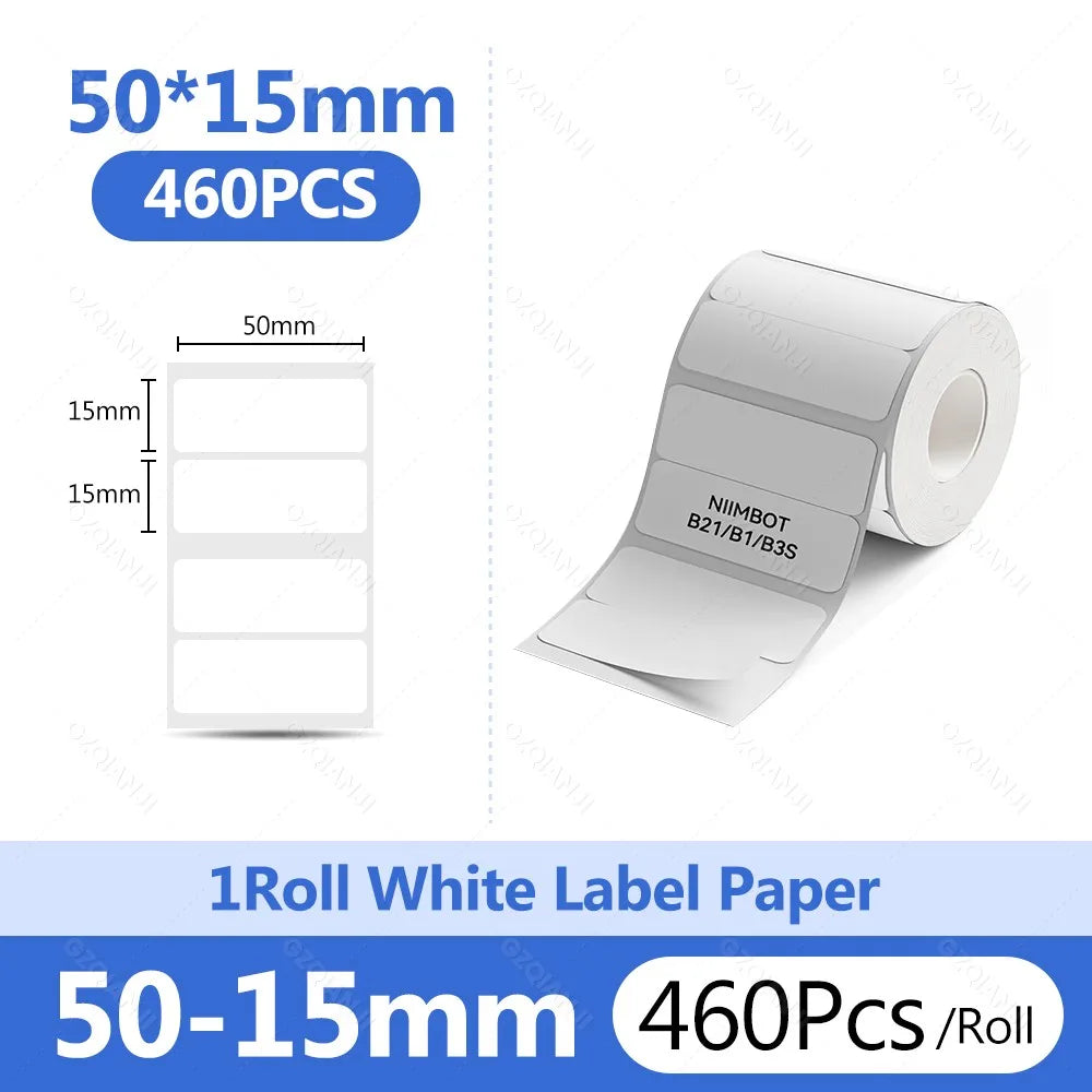 Niimbot 1Roll B1 White Sticker Paper Waterproof Adhesive Thermal Printer Tape