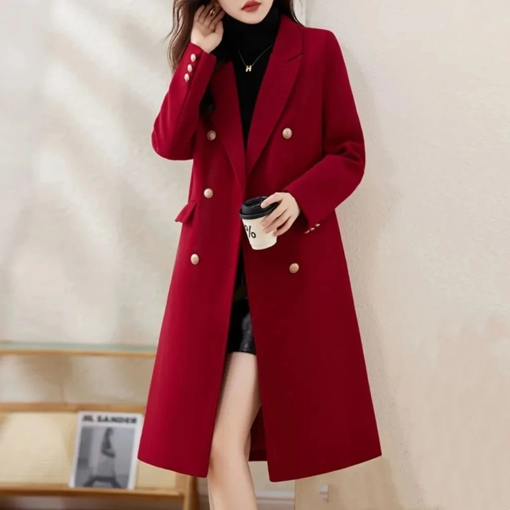 New Style High-end Temperament Thick Cotton Wool Coat